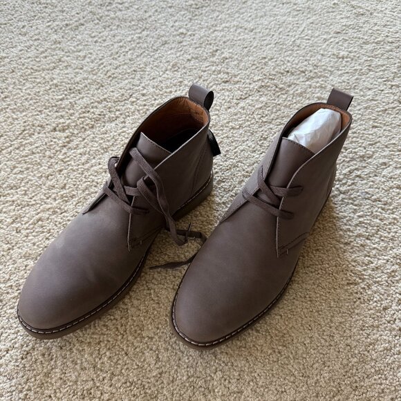 MENS Dress BOOTS BROWN sz 10.5 Ortholite ECO NEW w TAGS - Picture 1 of 5